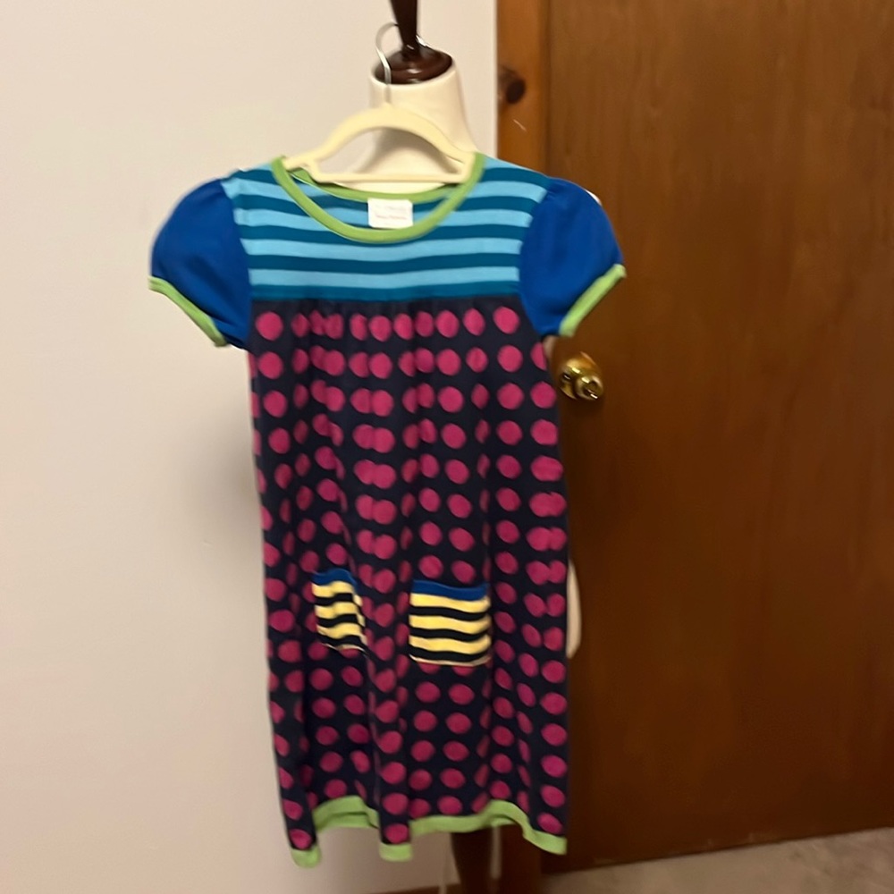 Hanna Anderson sweater dress, short sleeved, size 140